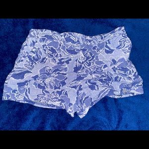 Blue patterned shorts